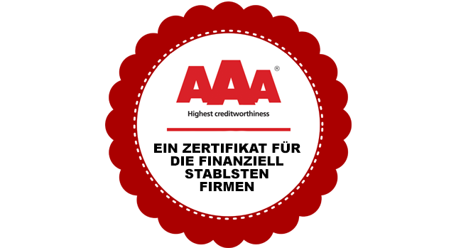 EIN ZERTIFIKAT FÜR DIE FINANZIELL STABLSTEN FIRMEN